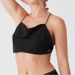 NEW Alo Cropped Megastar Tank black size s